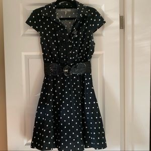 ((SOLD)) Bailey blue polka dot dress size medium